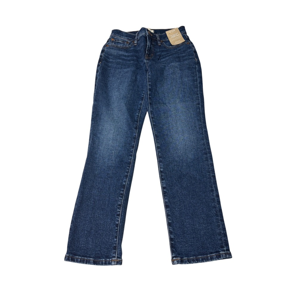NWT Madewell Mid-Rise Perfect Vintage Jean Dark Wash Blue Denim 24P L26 Petite